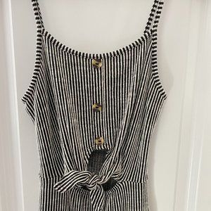 Striped midi bodycon